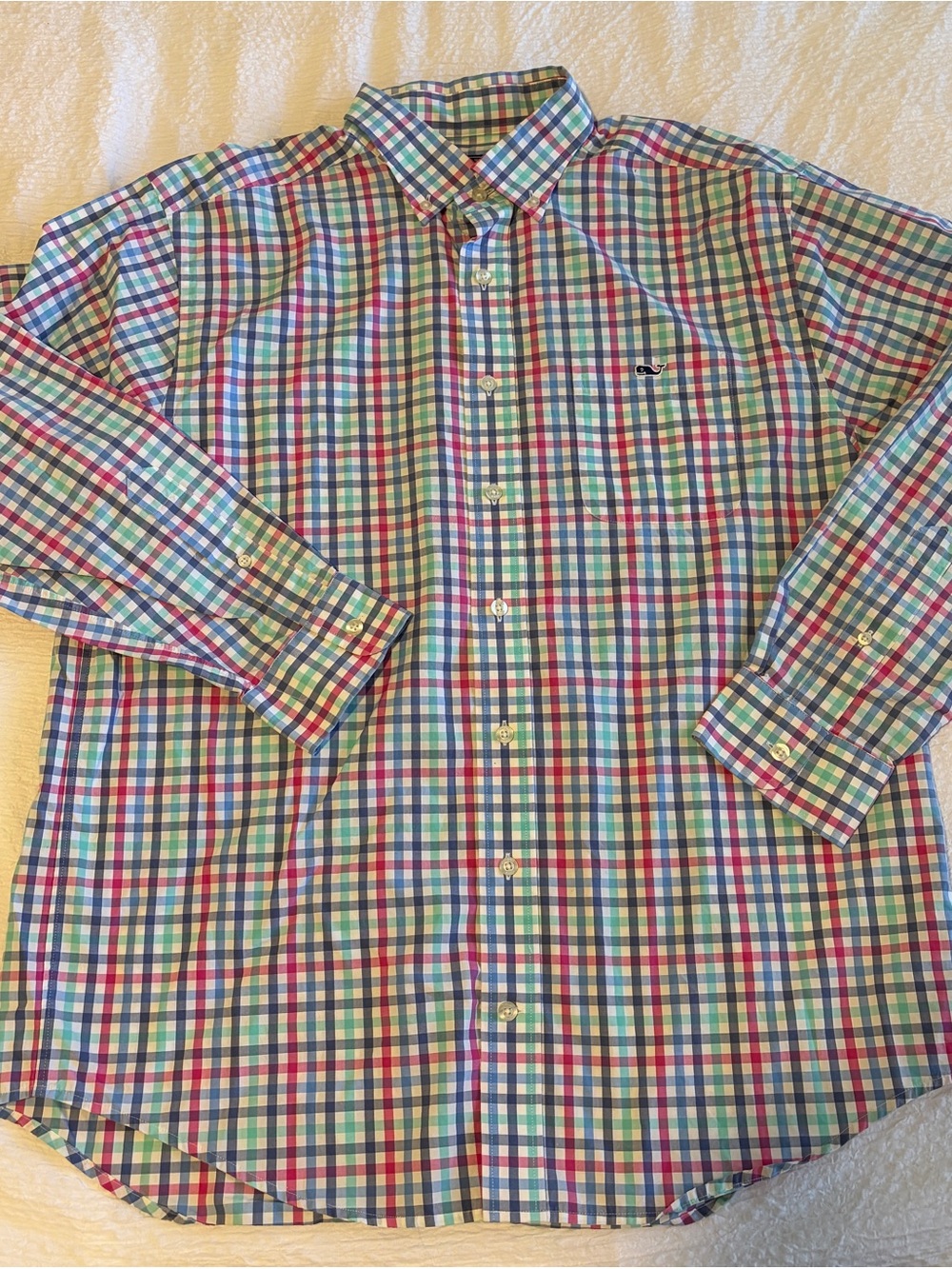 Vineyard Vines Men’s Large Multicolor Plaid Classic Fit Tucker Shirt